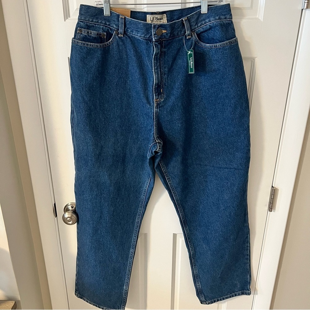 L.L. Bean Women's High-Rise Dark Blue Denim Jeans